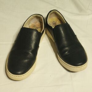 Black Leather BORN Women's Loafers